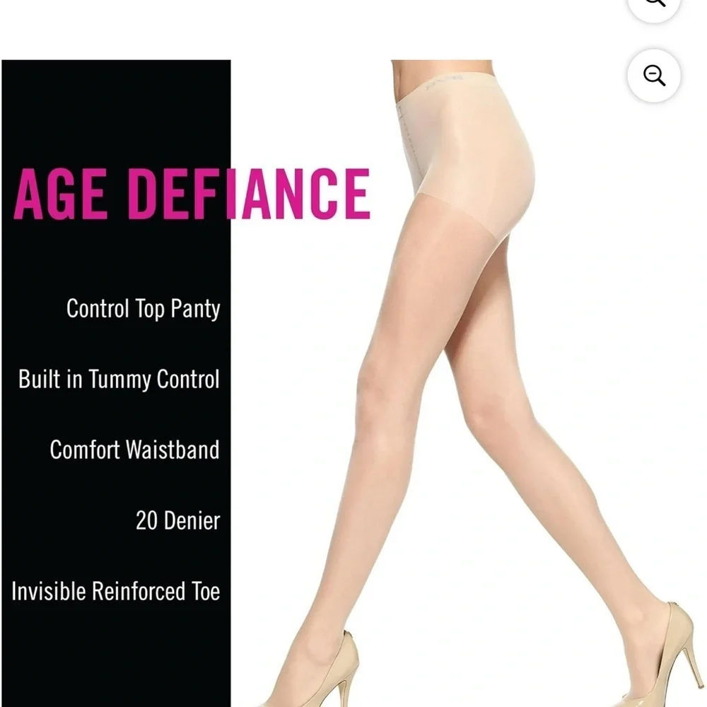 Hue Women's Age Defiance Control Top Pantyhose Natural size 3